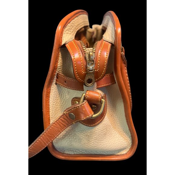 Vtg Dooney & Bourke Pebble Leather Double Handle Handbag Shoulder Bag Satchel Bo - Picture 2 of 12